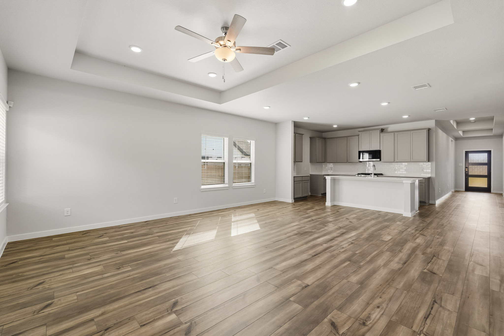 A large empty kitchen.