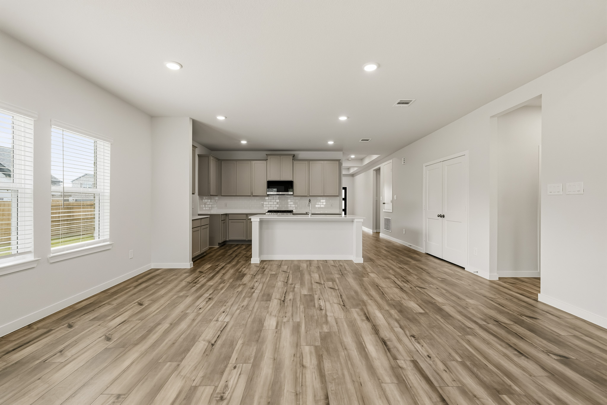 A large empty kitchen.