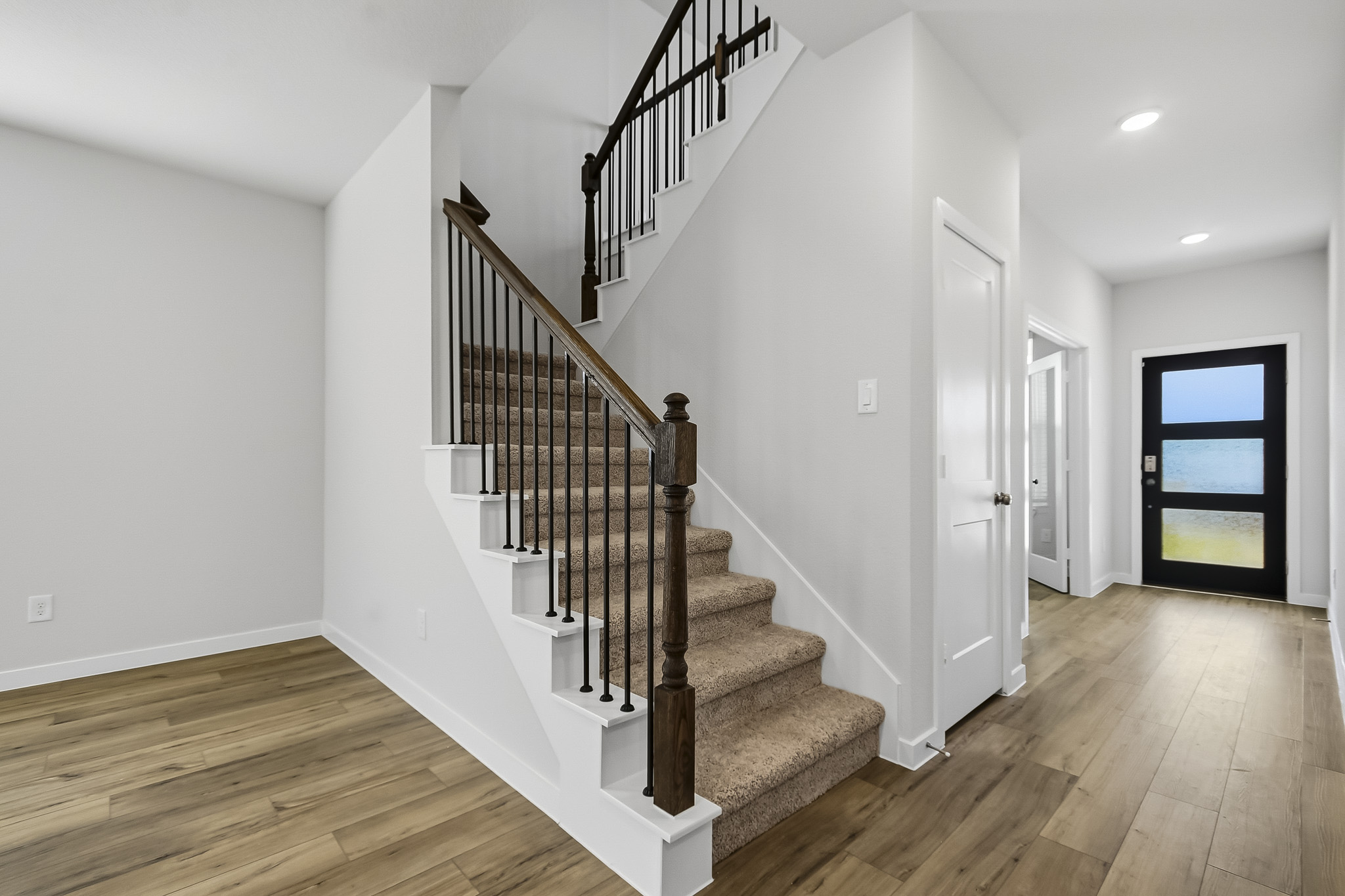 A staircase in a house.