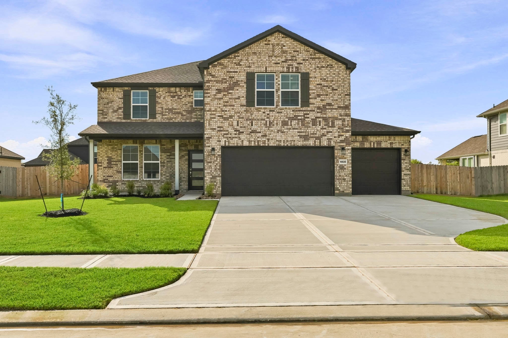 A large stone house.