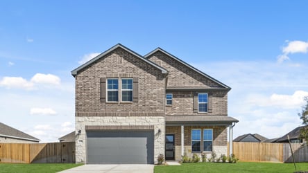A house with a garage.