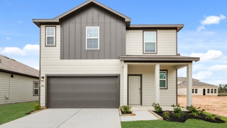 A house with a garage.