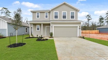 A house with a driveway.