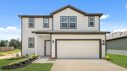 A house with a garage.