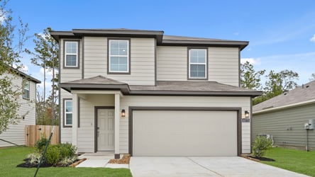 A house with a garage.