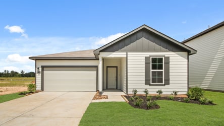 A house with a garage.