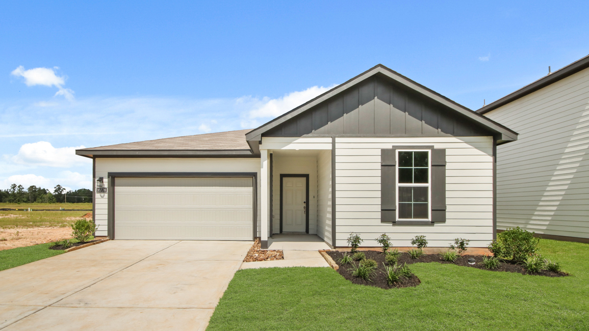 A house with a garage.