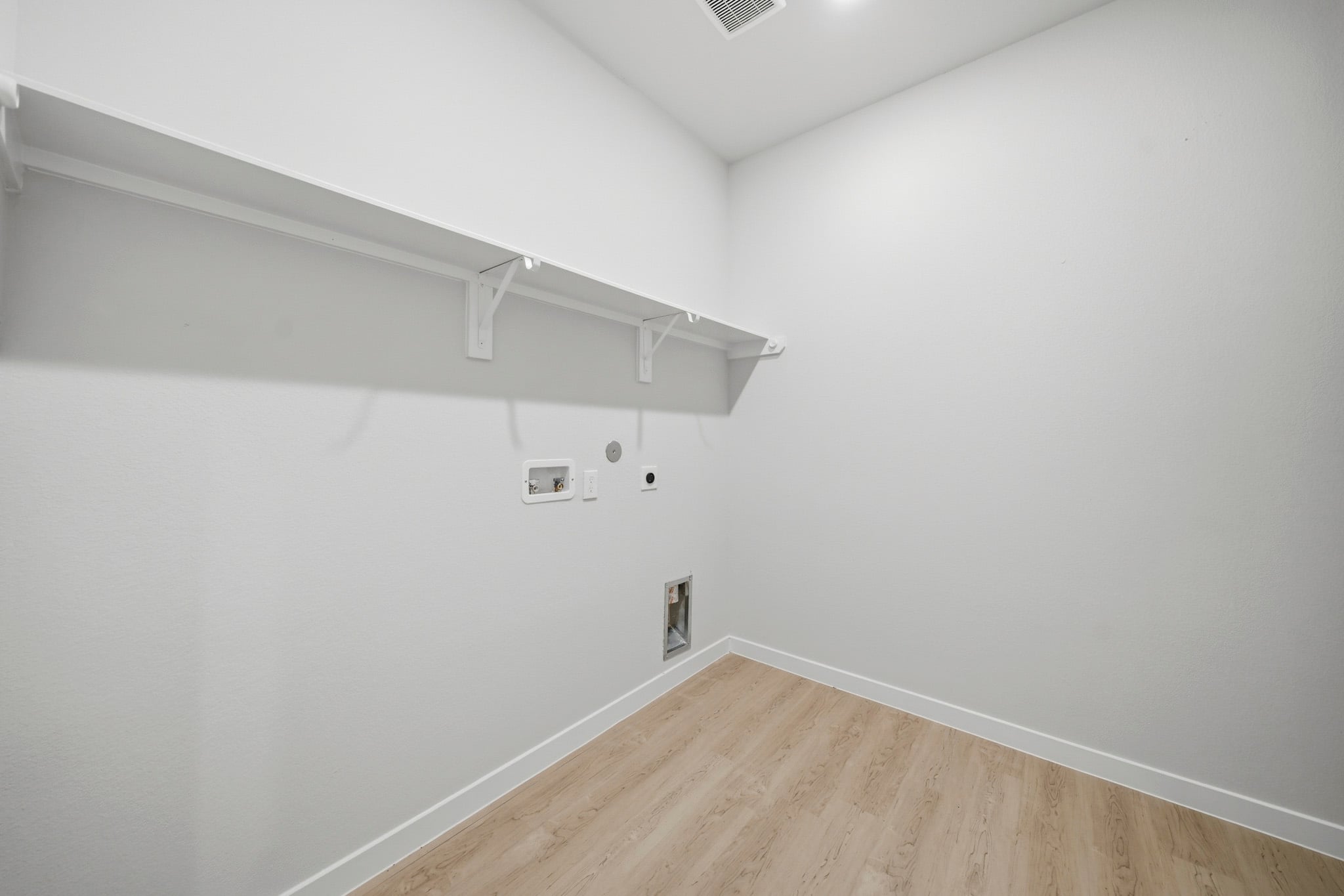 A room with white walls.
