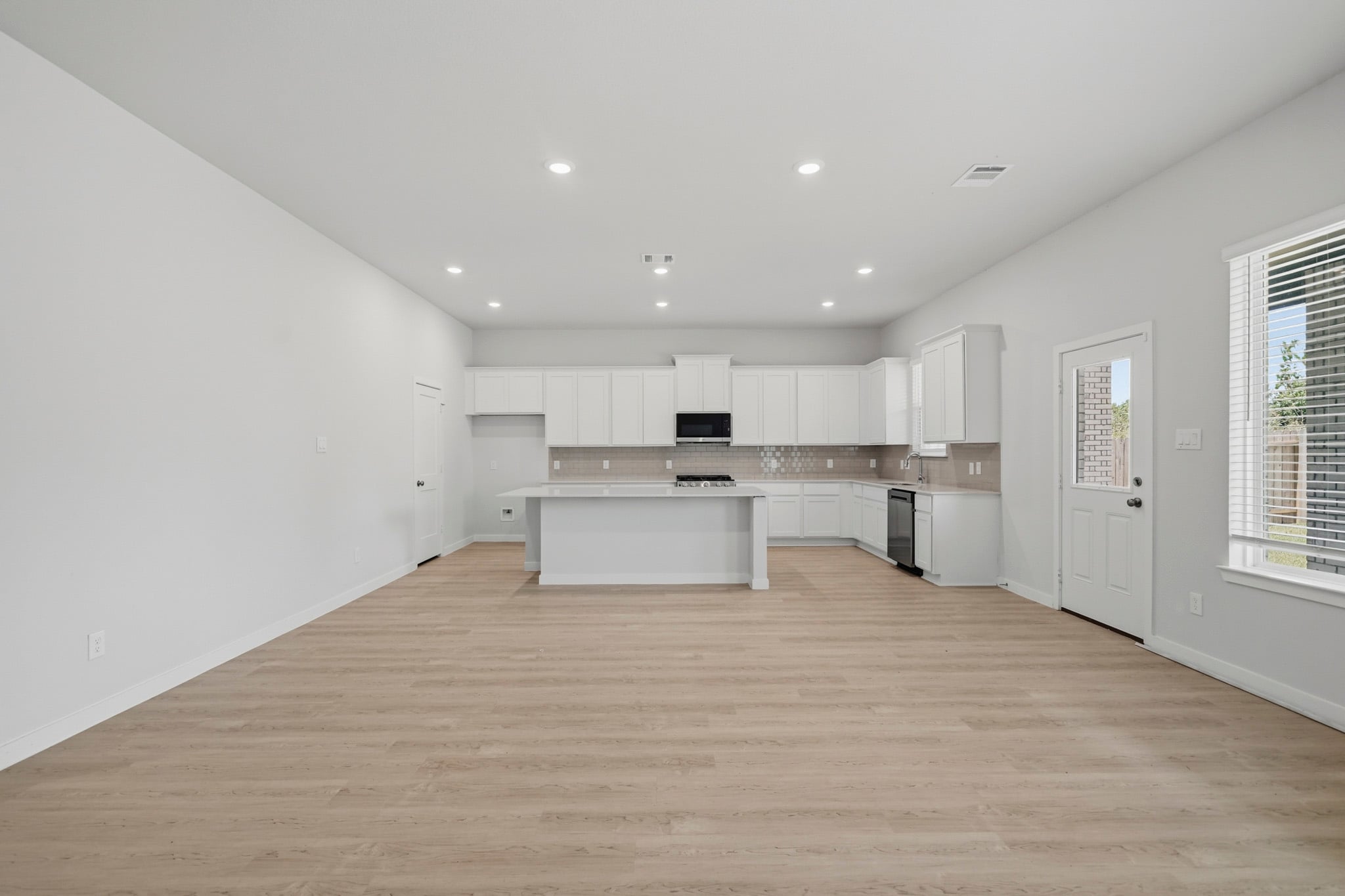 A large empty kitchen.
