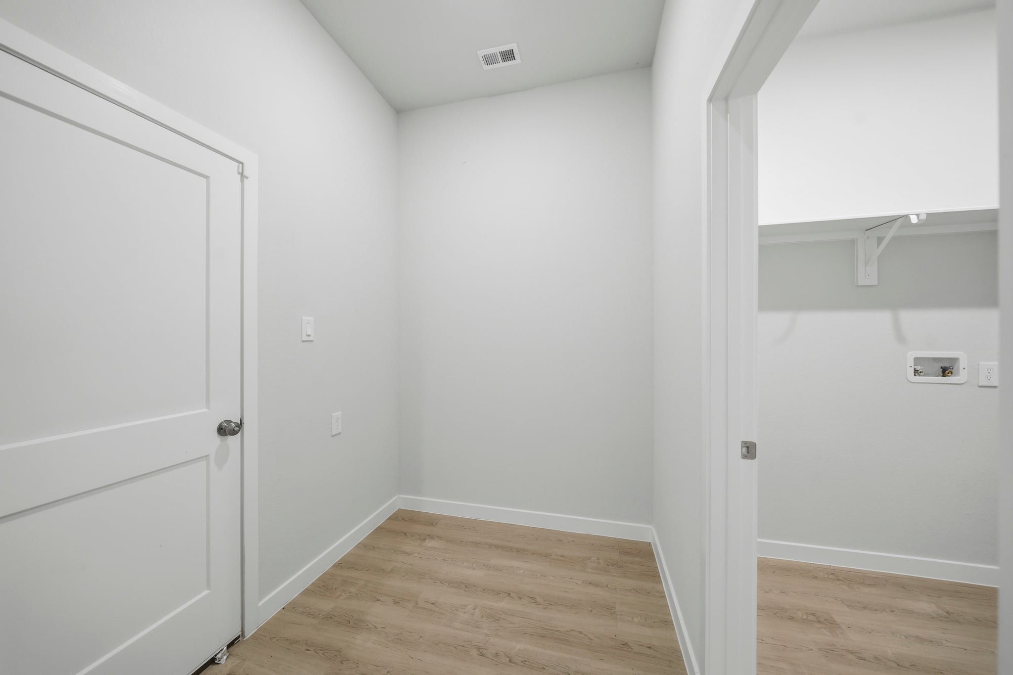 A room with white doors.