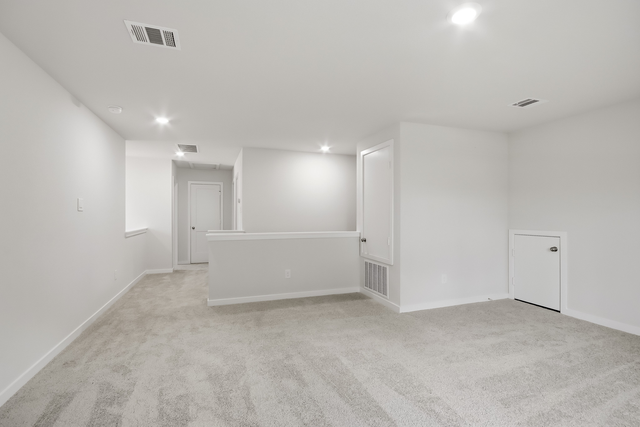 A room with white walls.