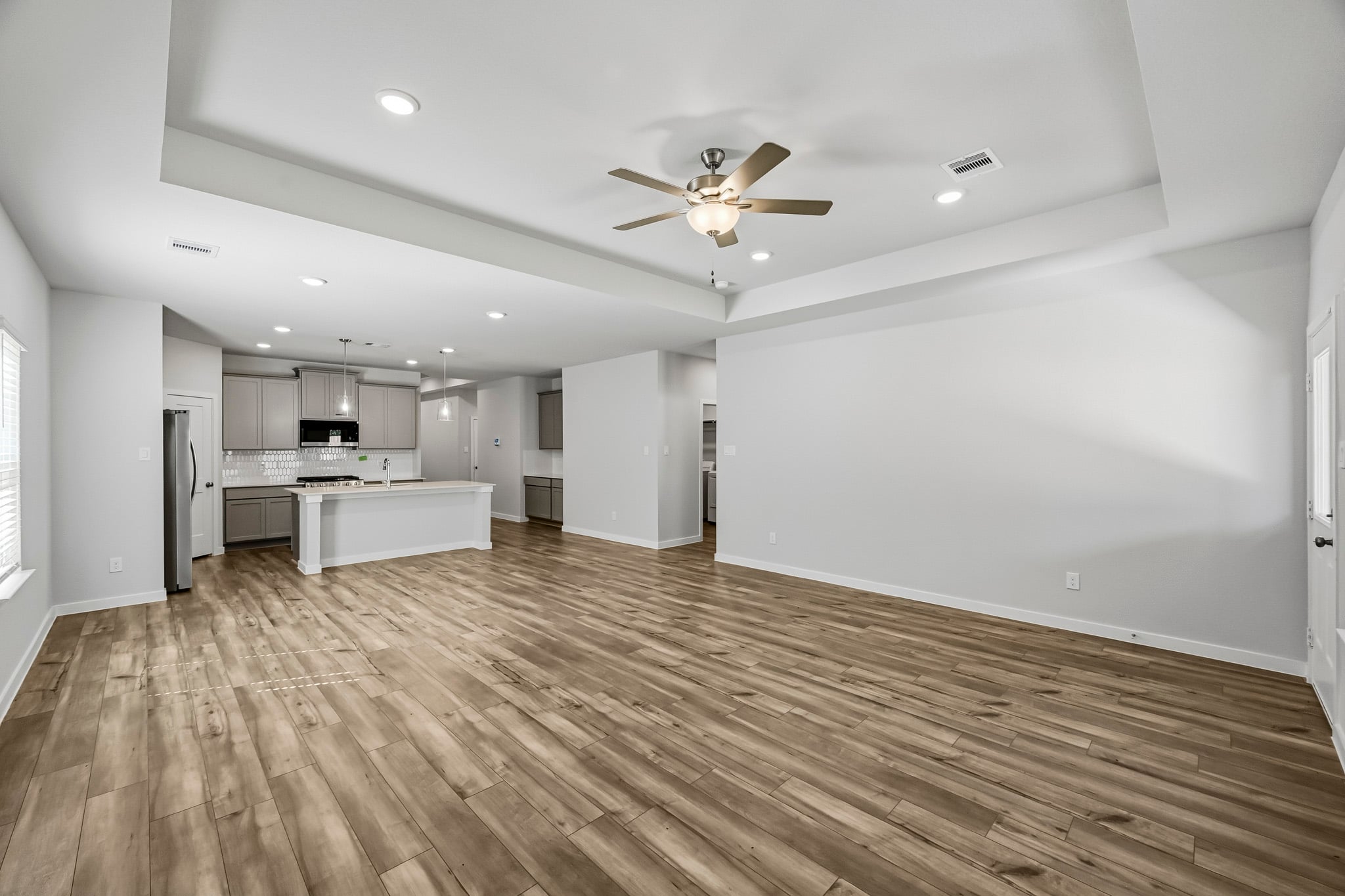 A large empty kitchen.