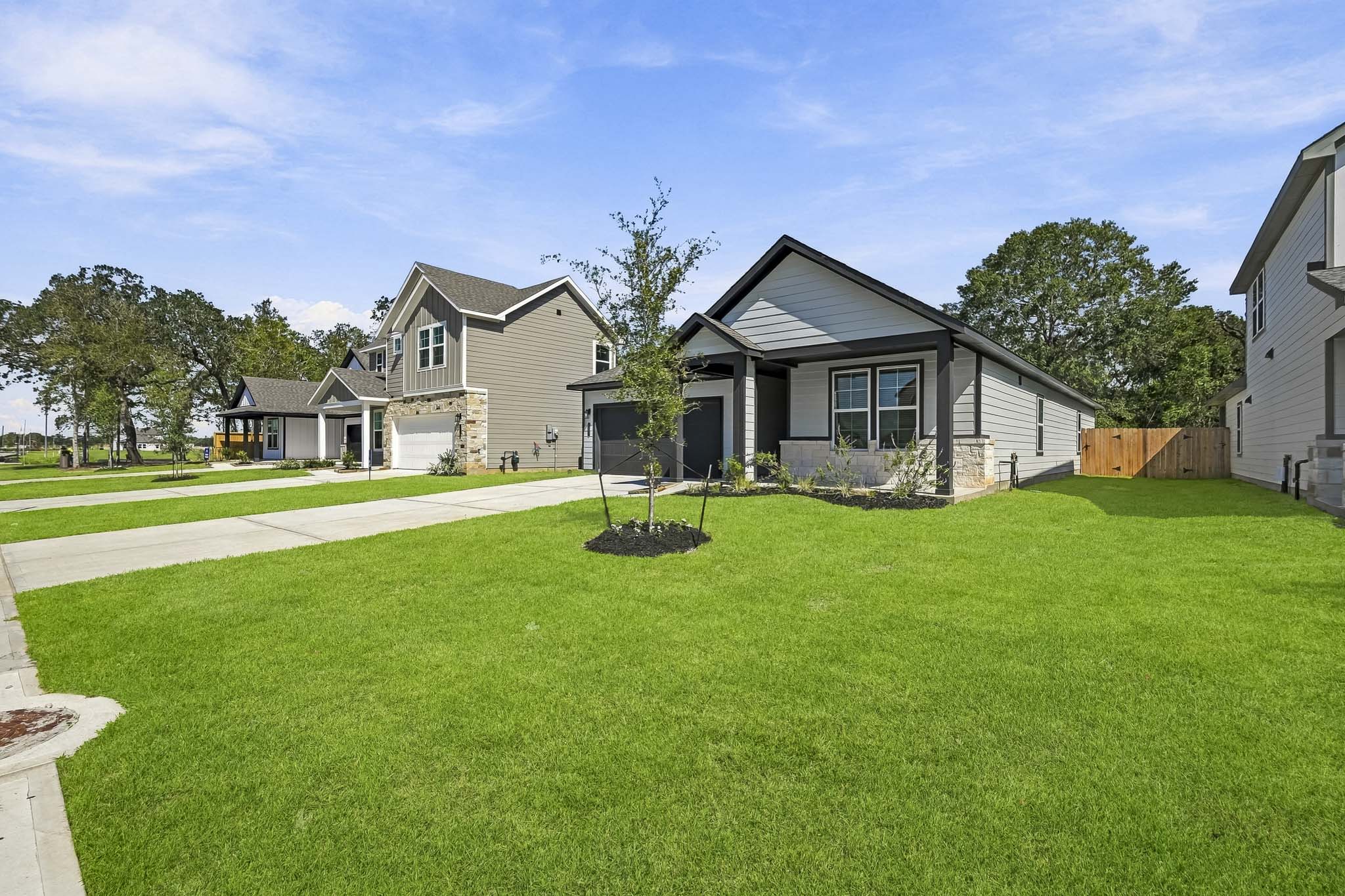 A house with a large yard.