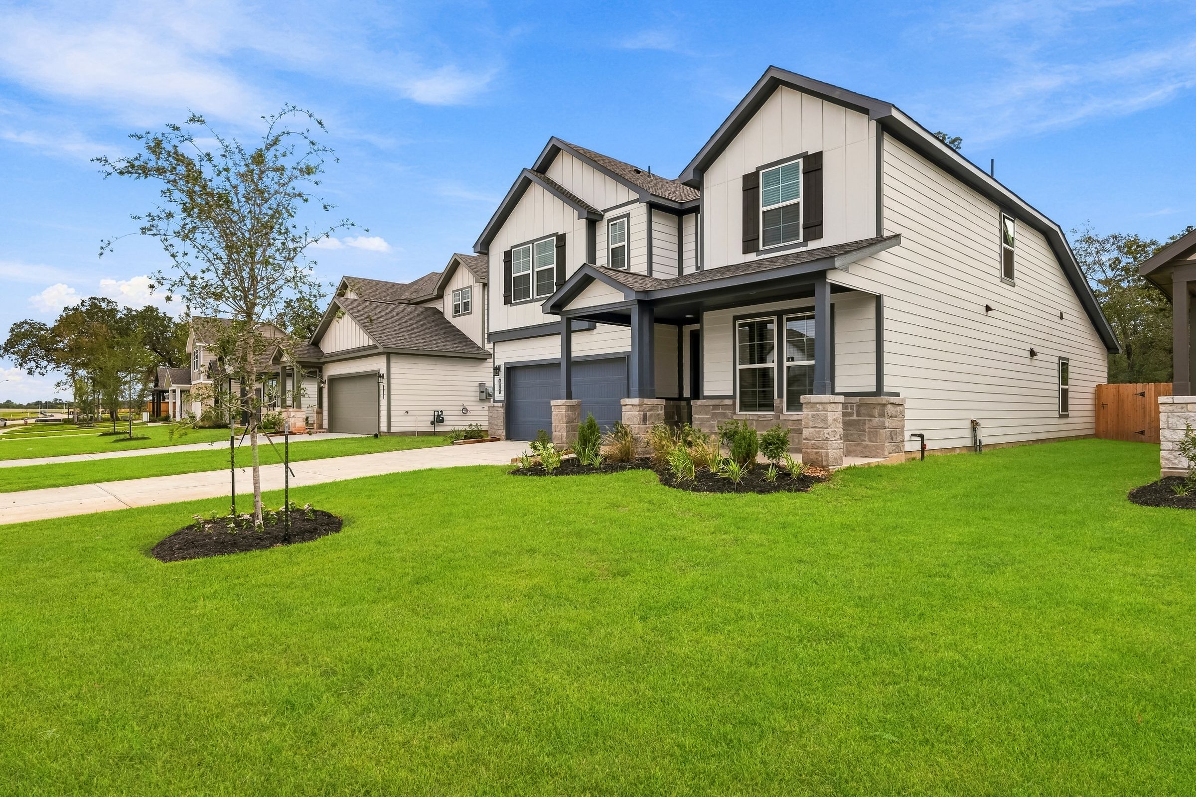 A house with a large yard.