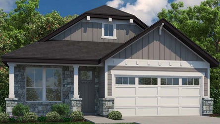 A house with a garage.