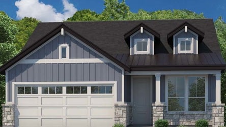 A house with a garage.