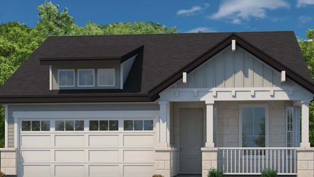 A house with a large front yard.