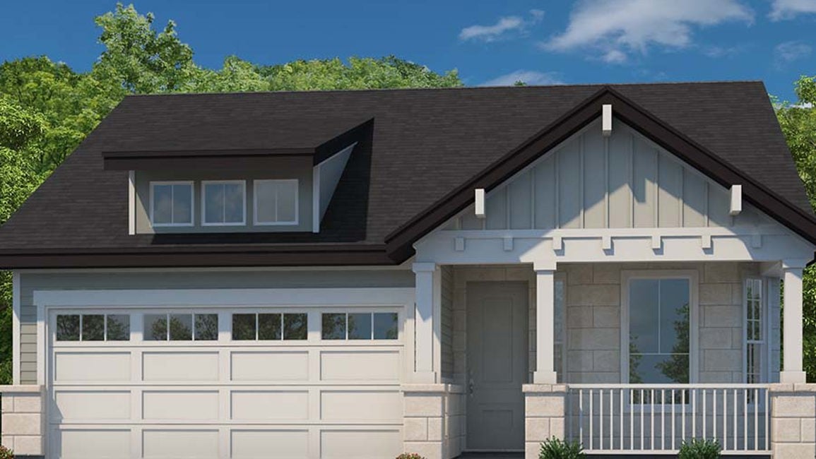 A house with a large front yard.