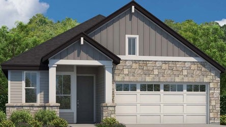 A house with a garage.