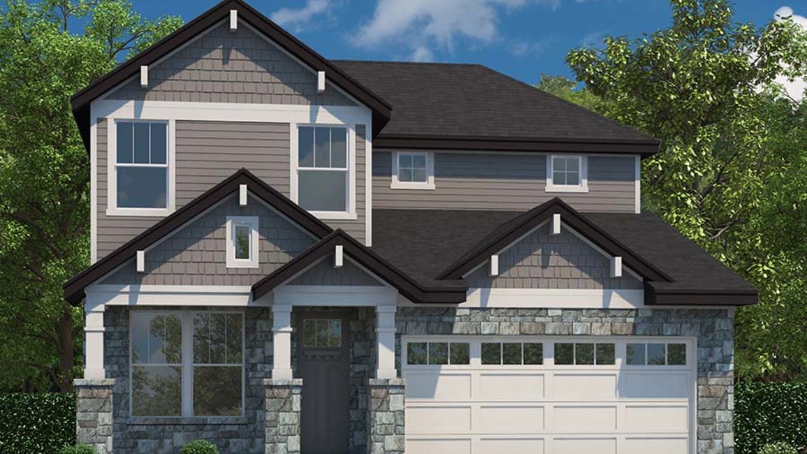 A house with a garage.