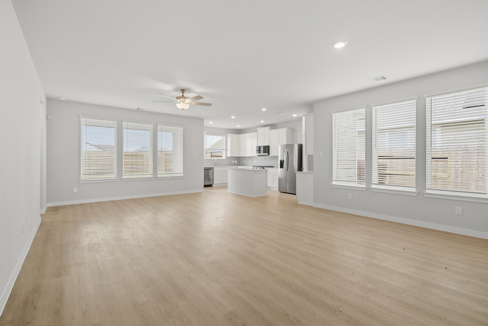 A large empty kitchen.