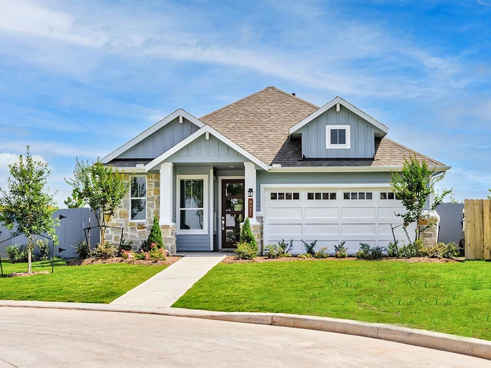 A house with a driveway.