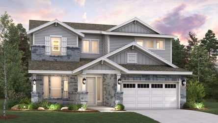 A house with a garage.