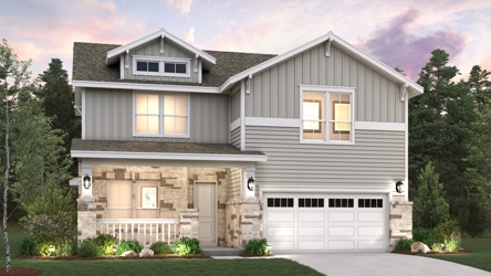 A house with a garage.