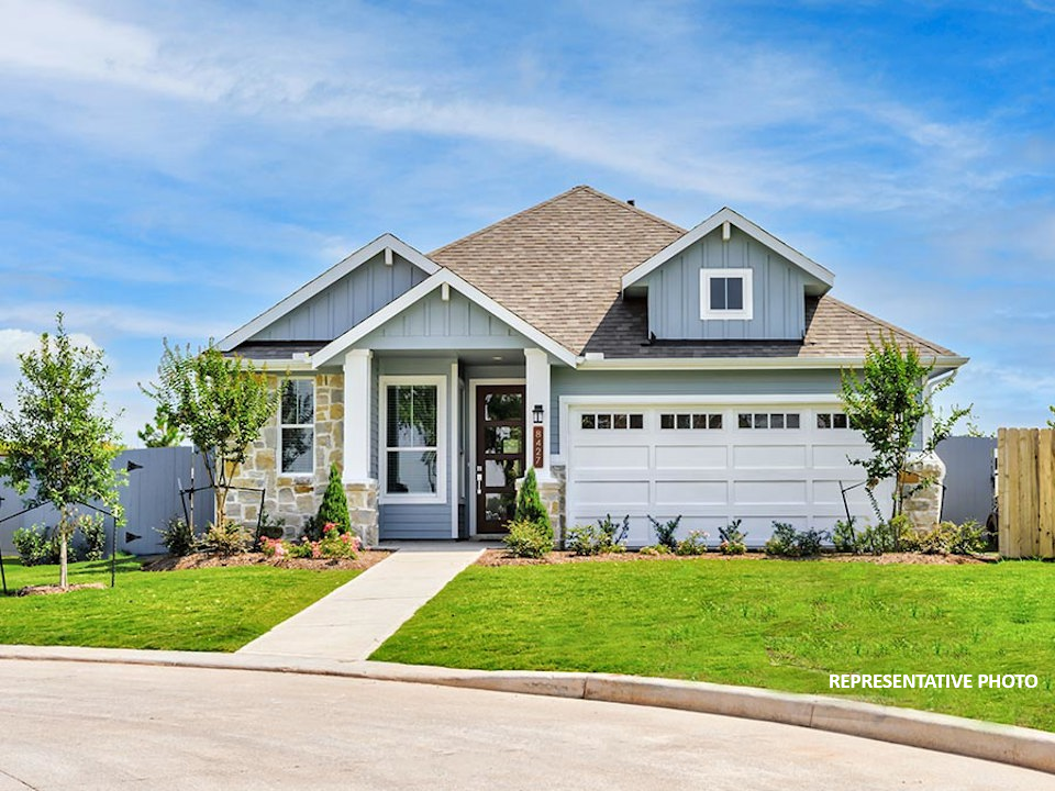 A house with a driveway.