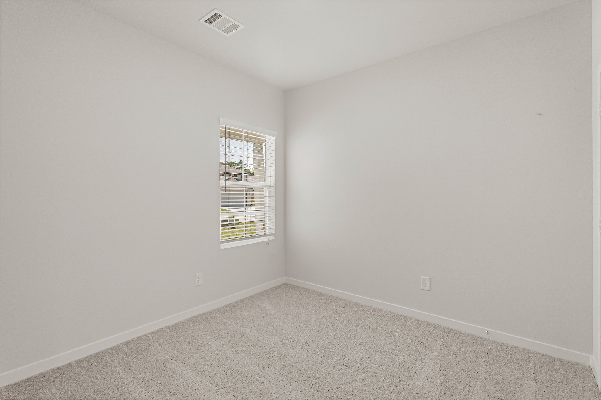 A room with a window.