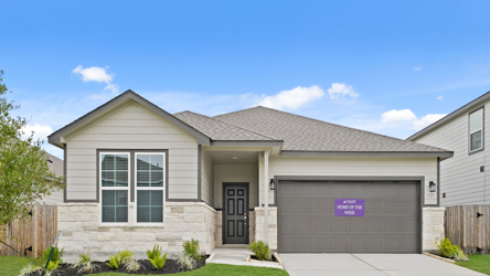 A house with a garage.