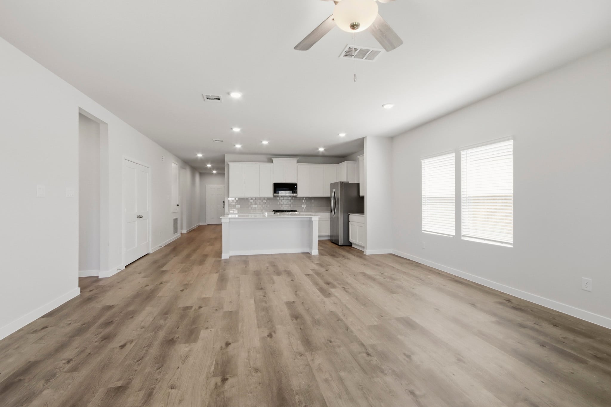 A large empty kitchen.
