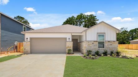 A house with a garage.