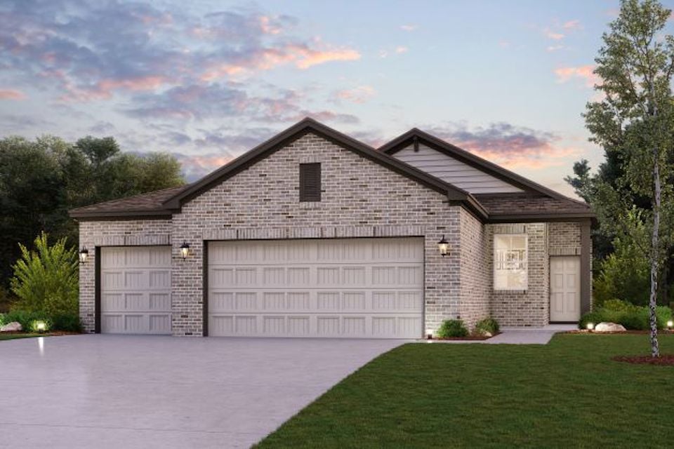 A house with a driveway.