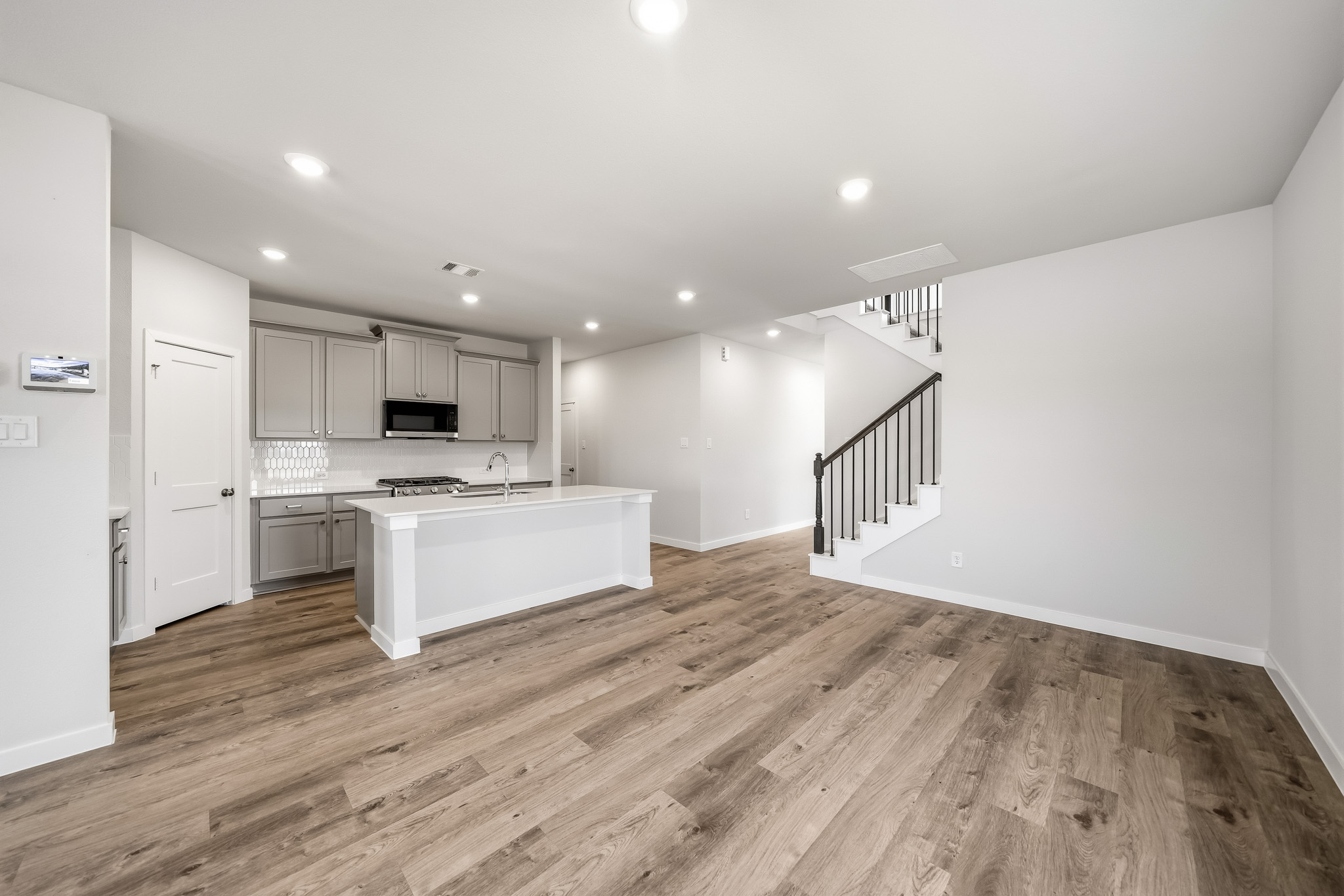 A large empty kitchen.