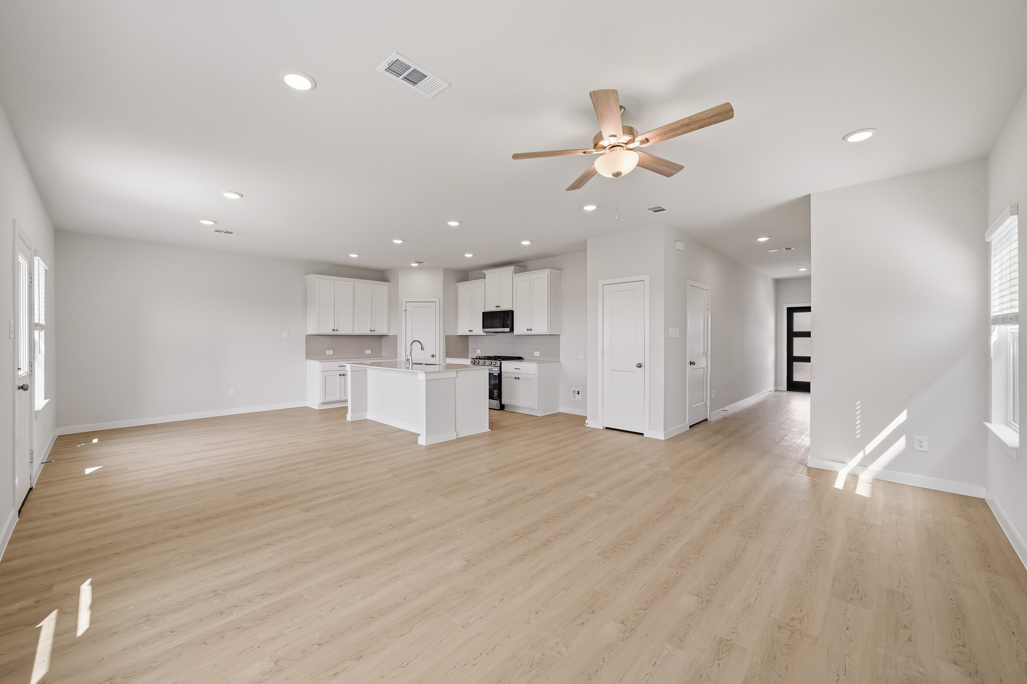 A large empty kitchen.