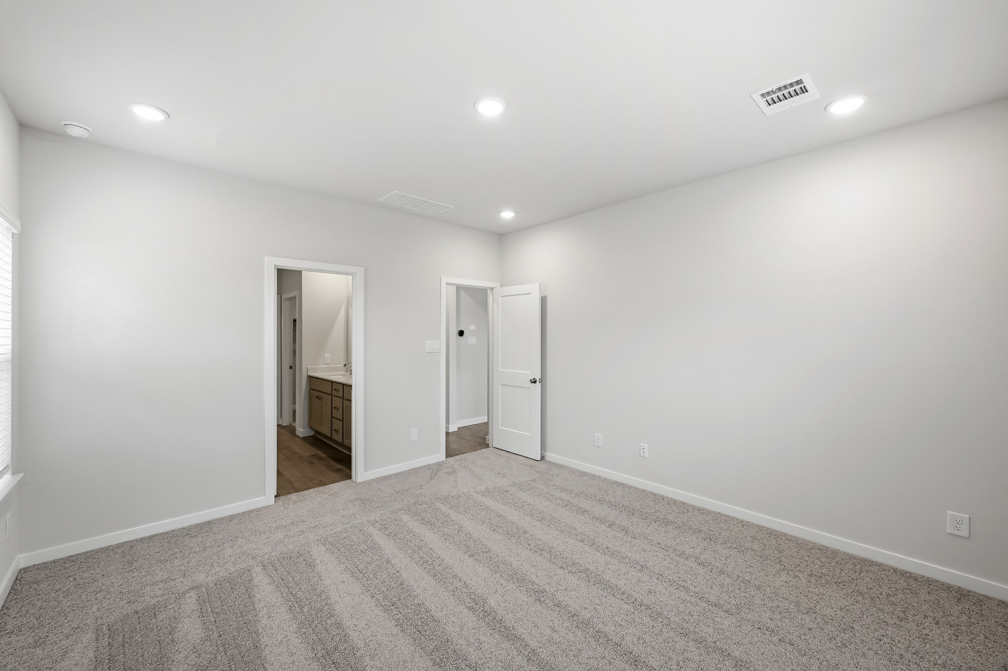 A room with white walls.