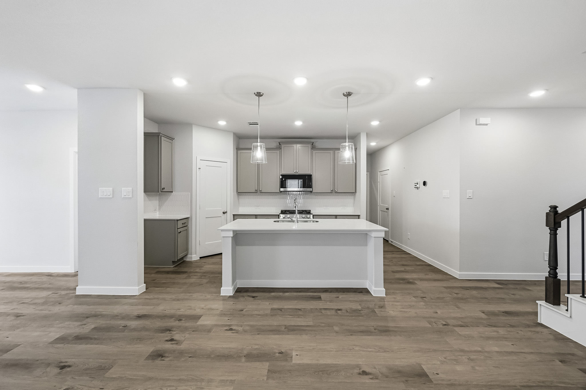 A large empty kitchen.