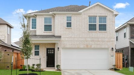A large house with a garage.