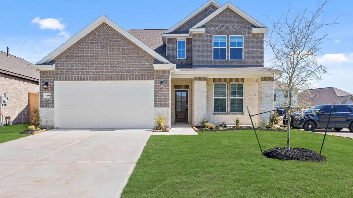 A house with a garage.