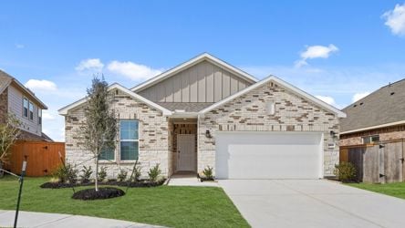 A house with a garage.