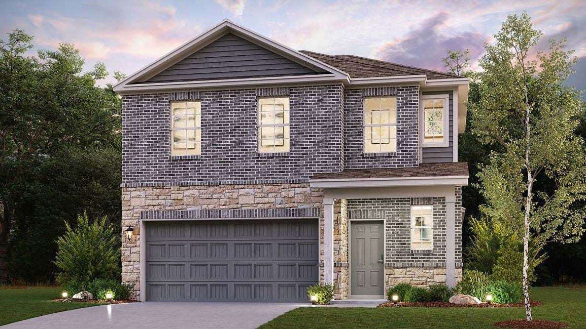 A house with a garage.