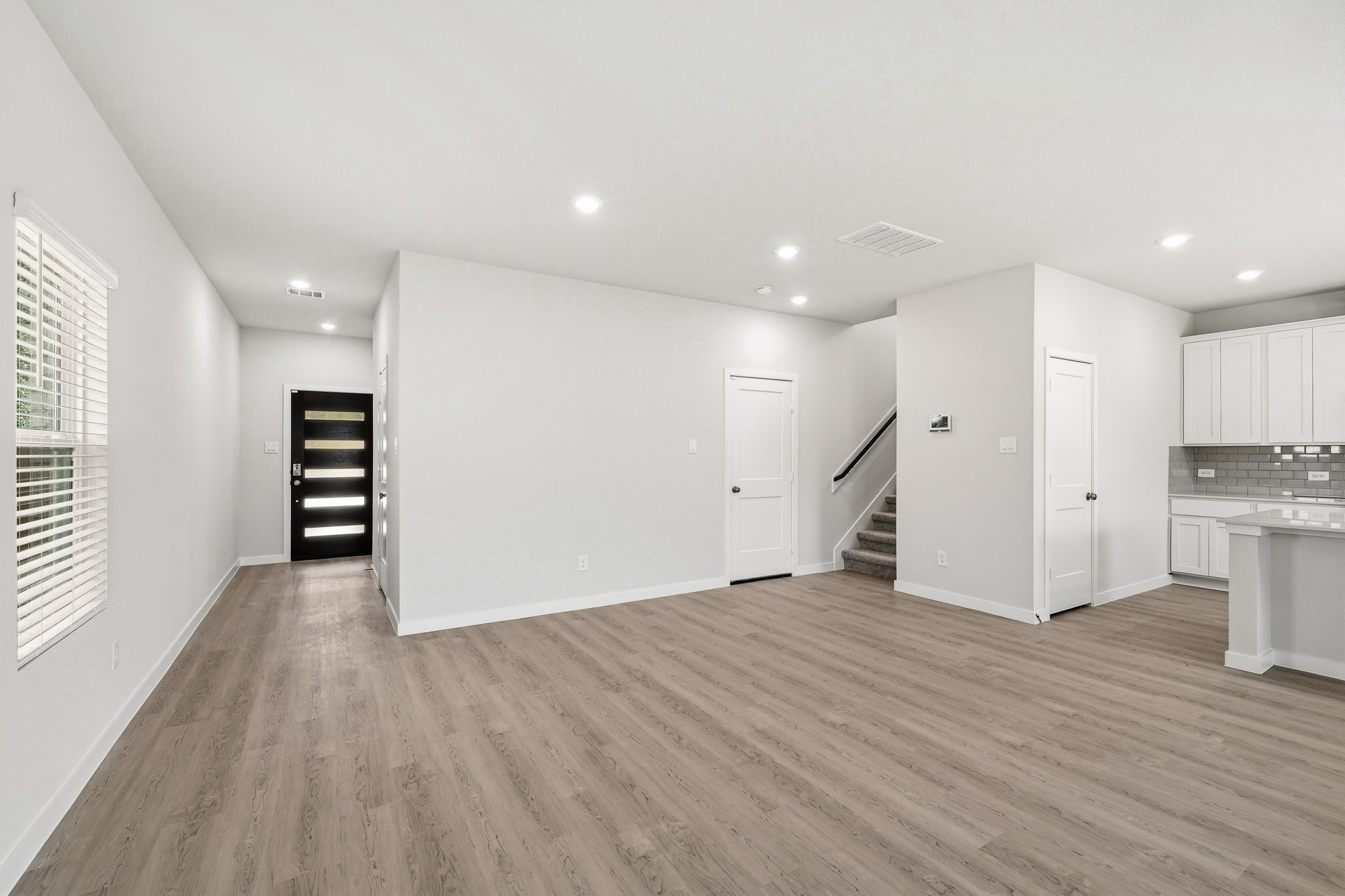 A large empty kitchen.