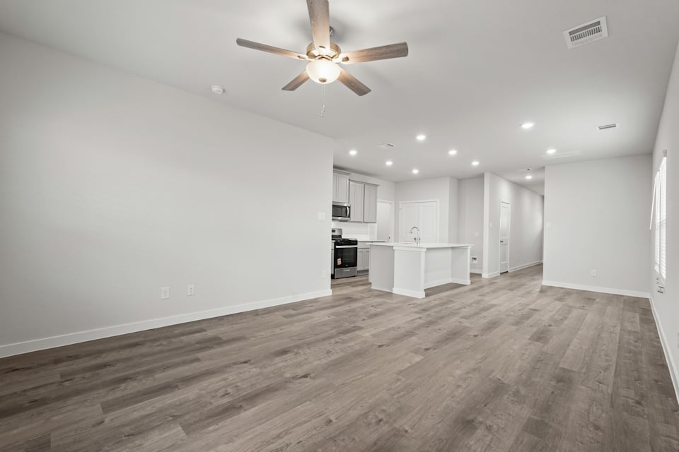 A large empty kitchen.