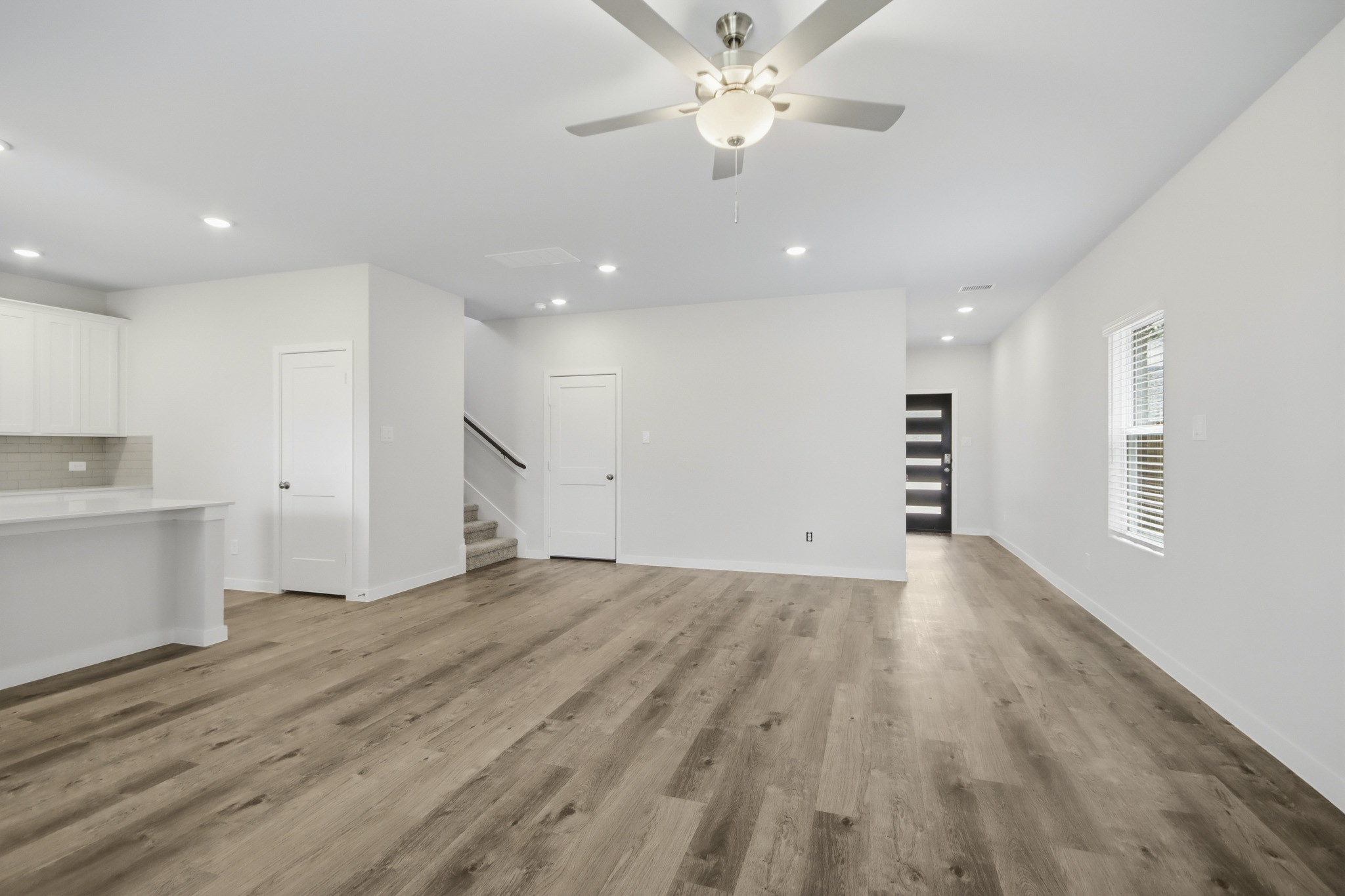 A large empty kitchen.