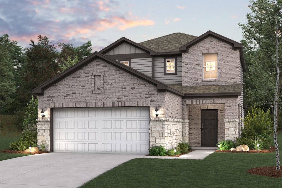 A house with a garage.