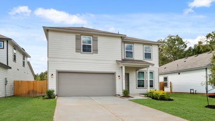 A house with a garage.