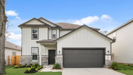 A house with a garage.