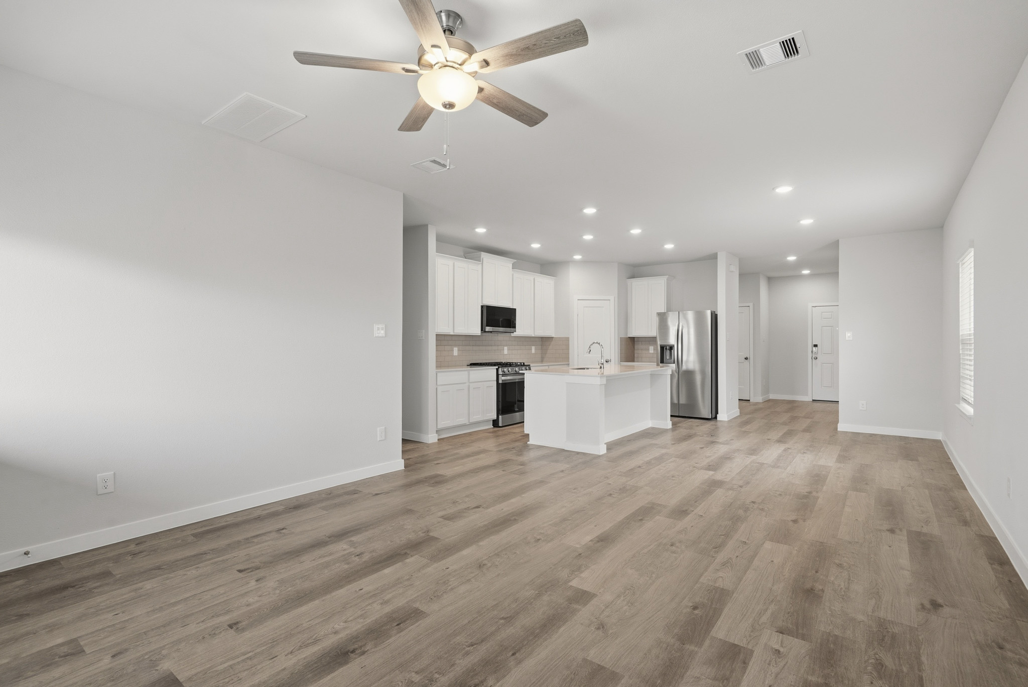 A large empty kitchen.