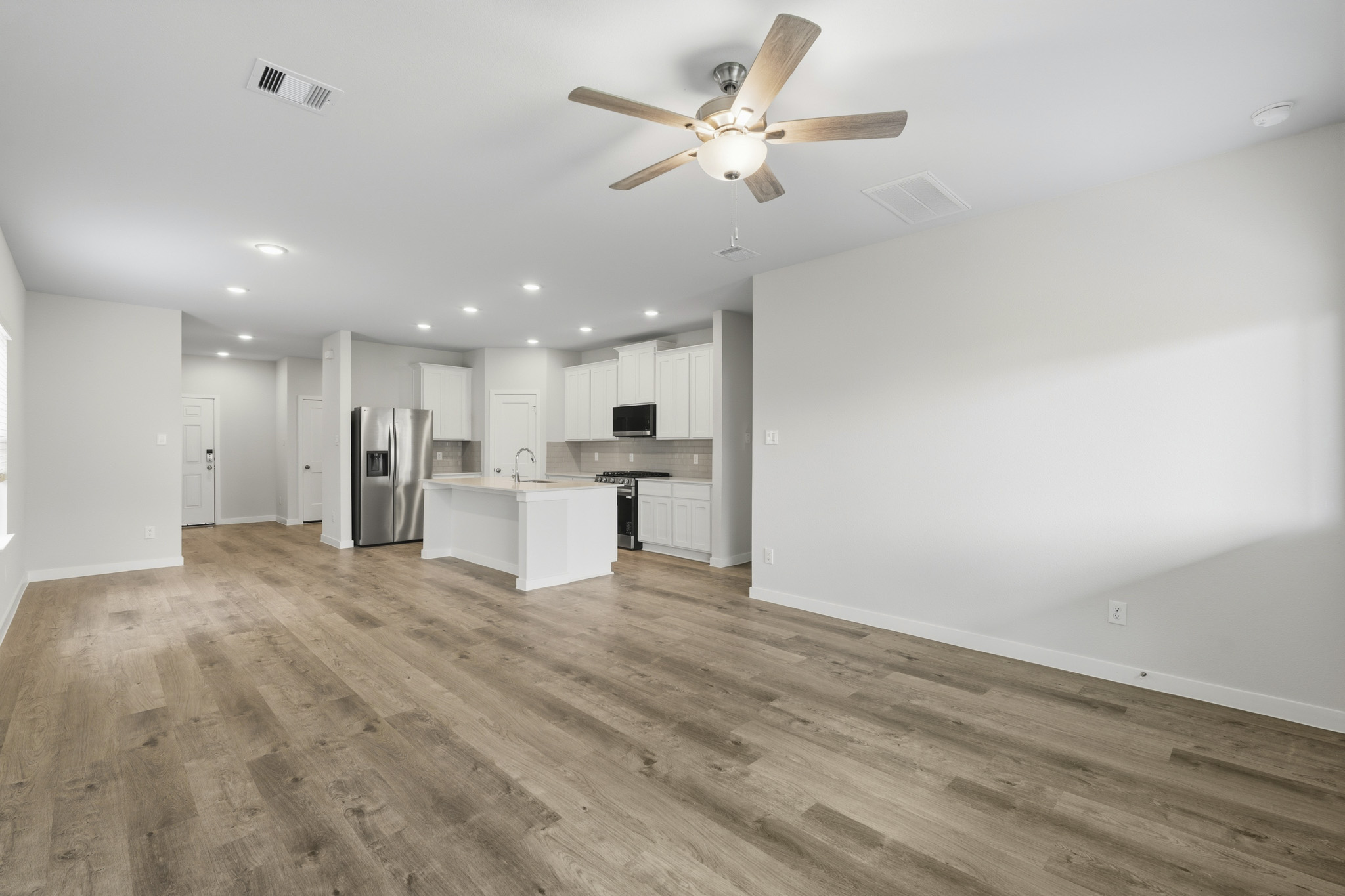A large empty kitchen.